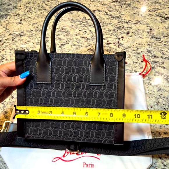 NEW Christian Louboutin By My Side Logo Jacquard Tote Removable Strap - Picture 1 of 7